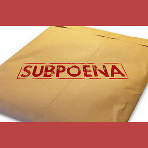 Top Helpline Question: What to do if you receive a subpoena?